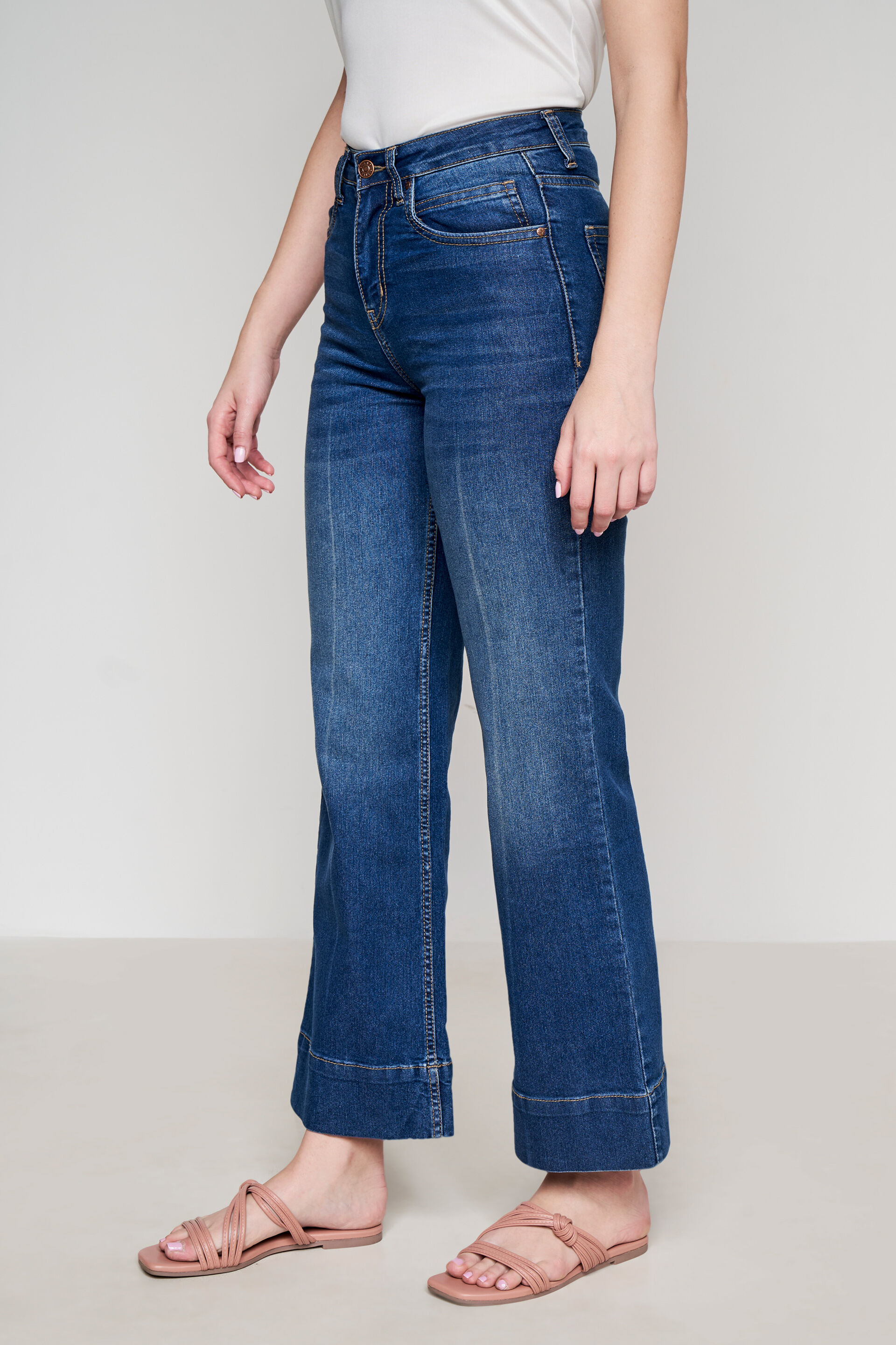 Betty - Indigo Blue Wide-Leg Jeans, Blue, image 2